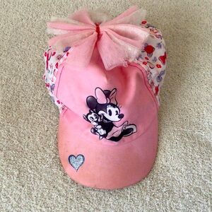 Minnie Mouse Pink Cap Disney Parks Authentic Original Infant 49-52cm